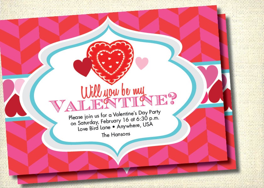 DIY Printable Valentine's Day Party Invitation