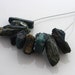 Amazing rough indicolite tourmaline crystal shards 8-16mm