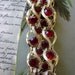 Vintage RED Rhinestone Signed KRAMER Bracelet