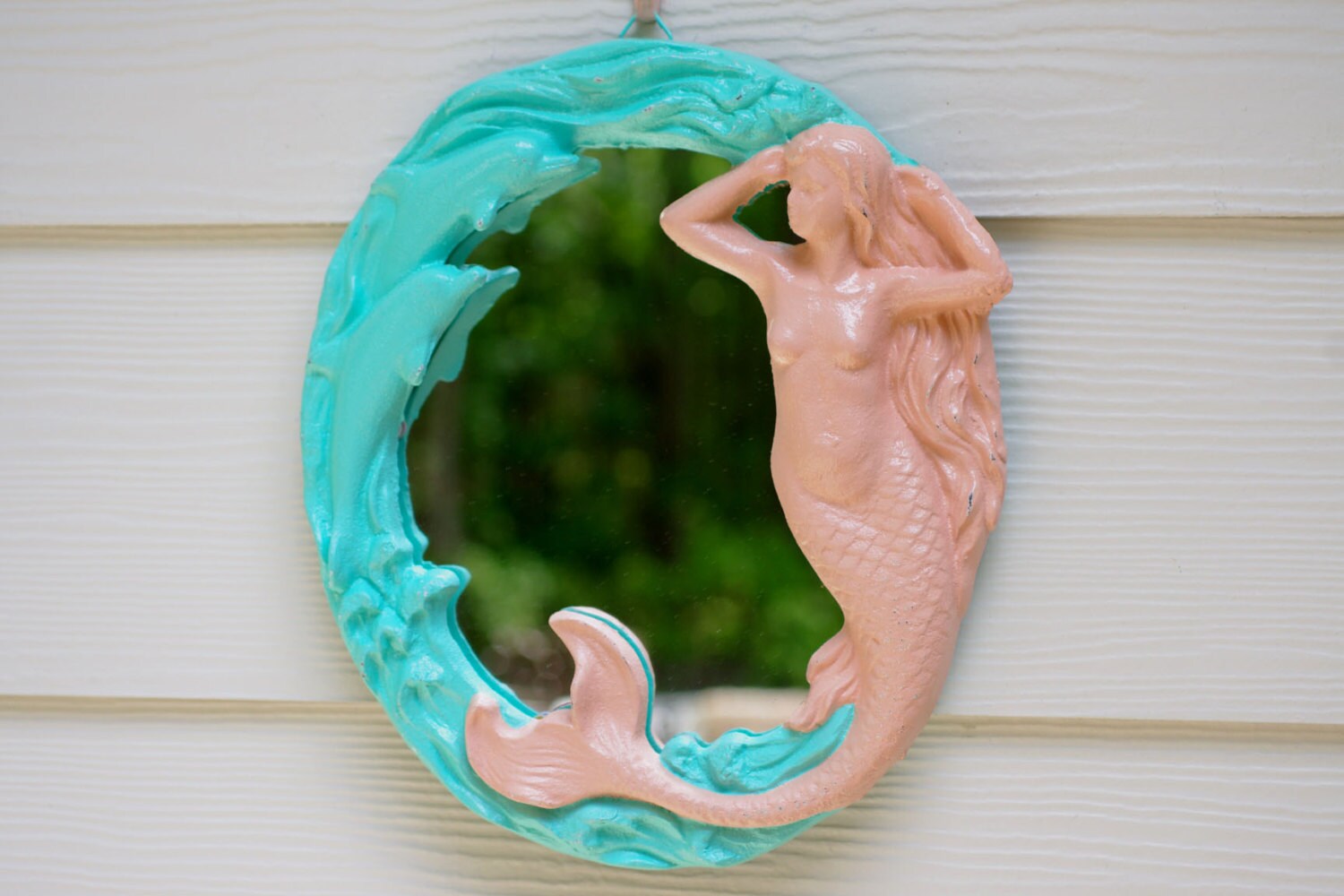 Decortative Mermaid and Dolphin Wall Mirror