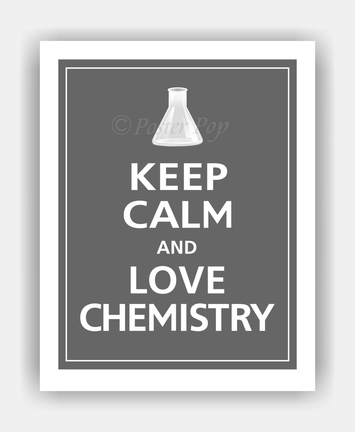 Keep Calm And Love Chemistry Print 8x10 Color By Posterpop On Etsy