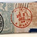 Zipper Pouch in Airmail- postal postage stamp mail postmark cosmetic bag clutch travel jewelry case organizer