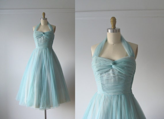 vintage 1950s prom dress  50s party dress