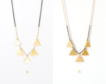 Gold Dipping - Triangle Fringe Necklace