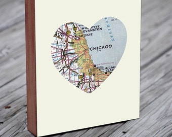 Custom Map Art - Custom City Map - Wood Block Art Print