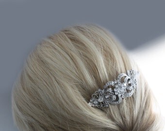 vintage inspired bridal hair comb,wedding hair comb,bridal hair accessories,wedding hair accessories, crystal hair comb,bridal comb