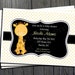Giraffe Baby Shower Invitation - FREE Thank You Card Included