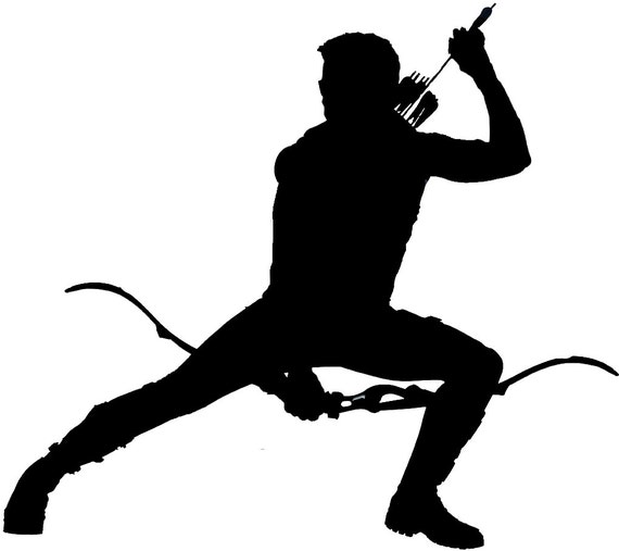 Download Items similar to Hawkeye Silhouette Marvel Comics Papercut ...