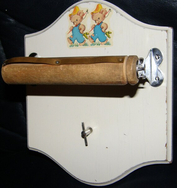 Vintage TP Toilet Paper Roll Tissue Holder Musical Swiss