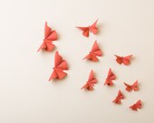 3D Wall Butterflies: Terracotta Butterfly Silhouettes for Girls Room, Nursery, Home Decor