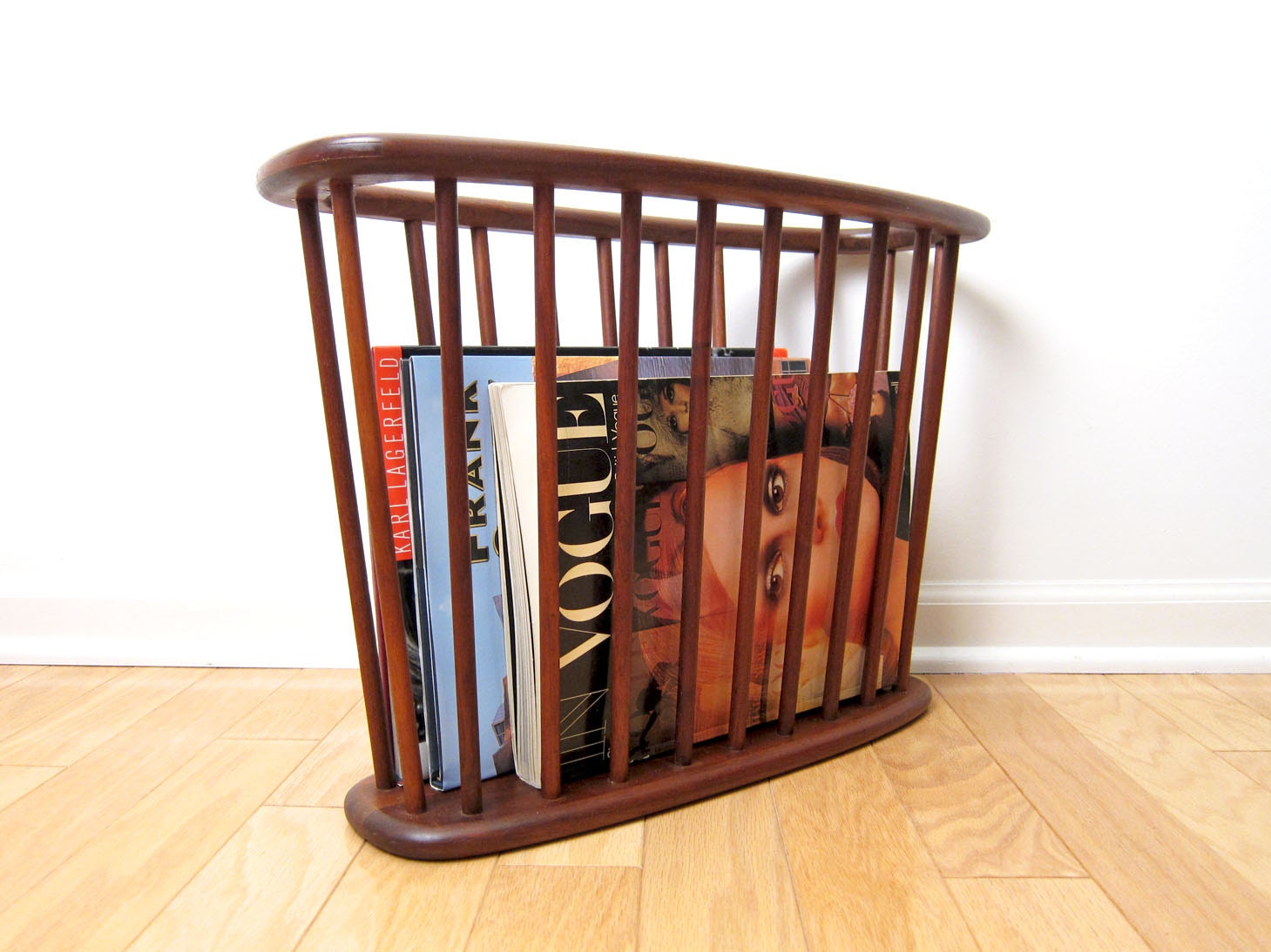 Mid-Century Danish Modern Magazine Rack / Book / Storage