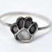 Silver Plated Paw Print, Handmade Silver Ring, Animal Jewelry, Unisex Animal Ring