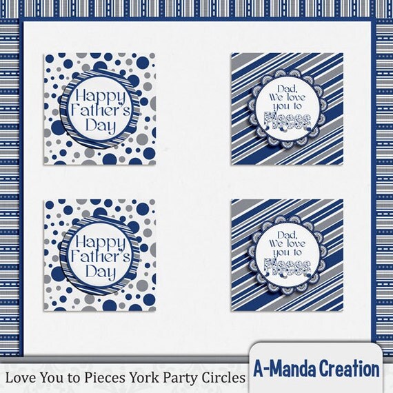 Father's Day Love You to Pieces Mint Party Circles Il_570xn