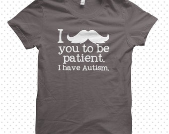 Awesome Autism T-Shirts: Moustache (MADE TO ORDER)