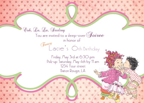 Items similar to Photo Fancy Nancy Invitation / Fancy Nancy Invitation ...