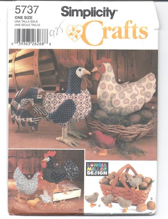 Chicken Pattern Simplicity Crafts Pattern 5737 Chicken