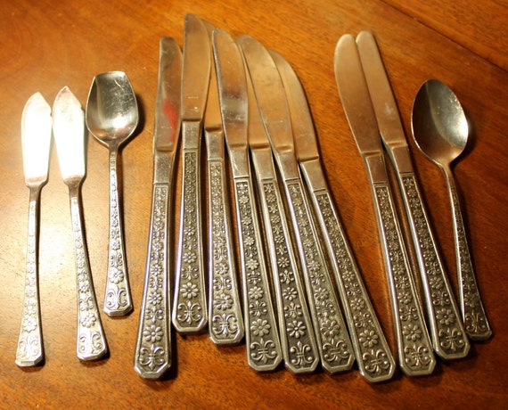 Florenz Stainless Flatware by Interpur by AtomicHoliday on Etsy