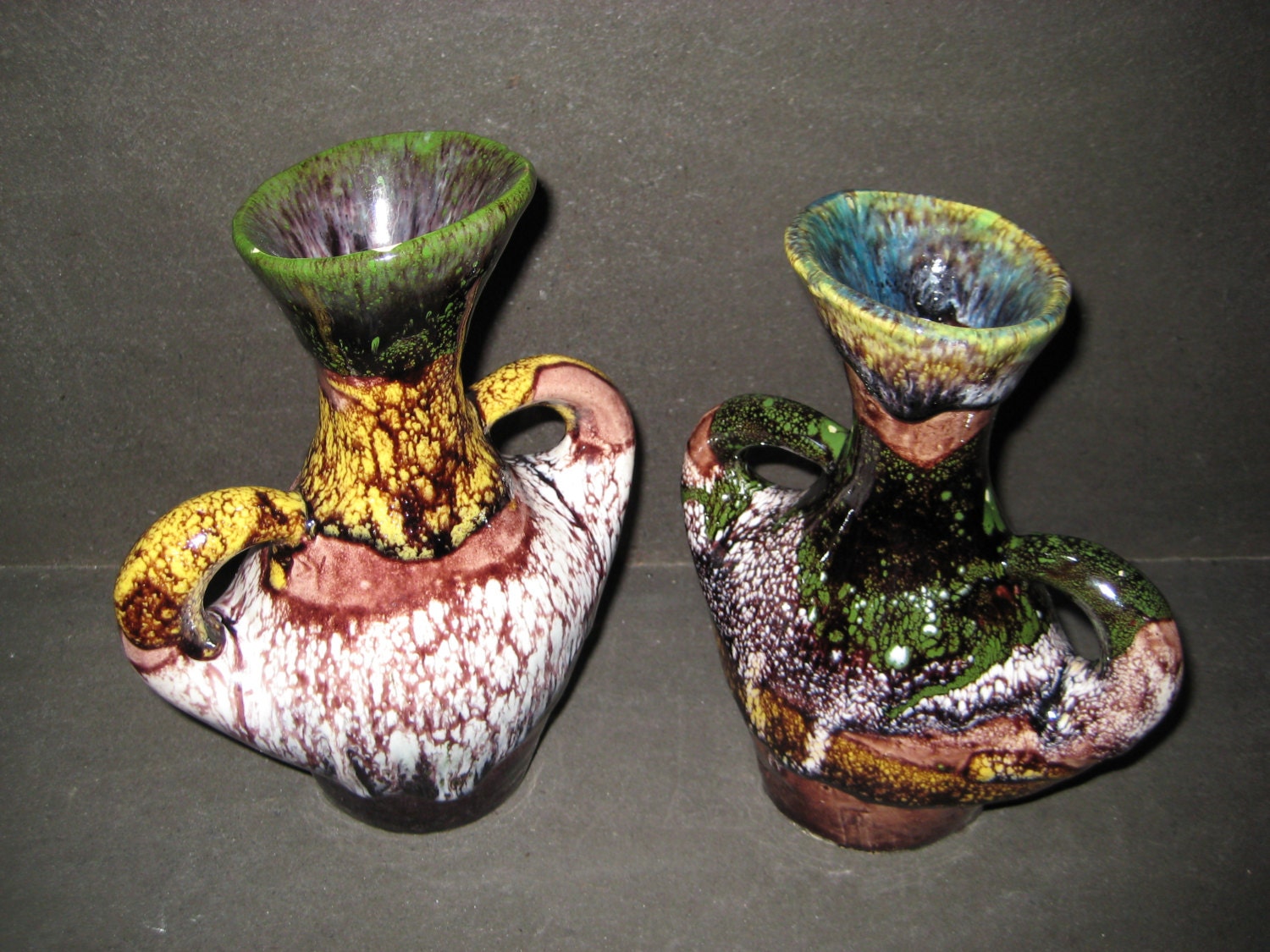 Vintage Modern Art Pottery Vases Made in Spain