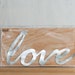 Mirror Love Word Sign, Wall Decor, typography, handwriting, signage