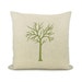 Woodland decor, Shabby chic, Rustic home decor, 16x16 decorative throw pillow - Apple green tree print pillow cover and damask back