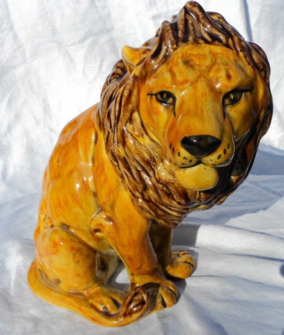 lion ceramic statues