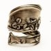 Vintage Mille Fleur Floral Sterling Silver Spoon Ring, Handmade in Your Size (4073)