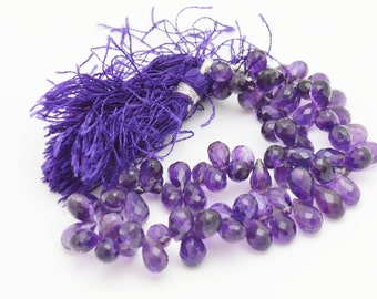 Lot of 10 AA Amethyst briolettes 8mm to 10mm