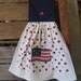 Patriotic Kitchen Towel Hanging KitchenTea Towel with Stars and Flag