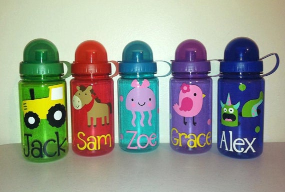 Personalized Kids Water Bottle Great Party by EllerysDesigns