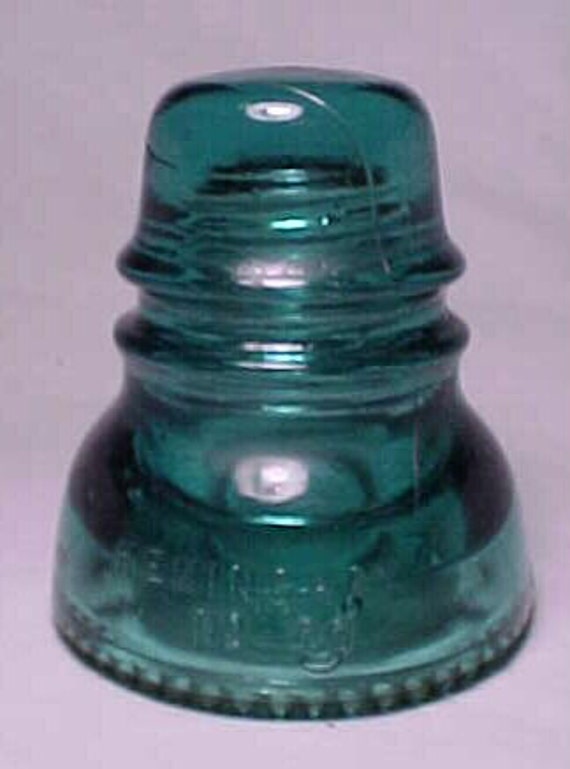 Patented May 2 1893 Hemingray No. 40 Aqua Glass Electric