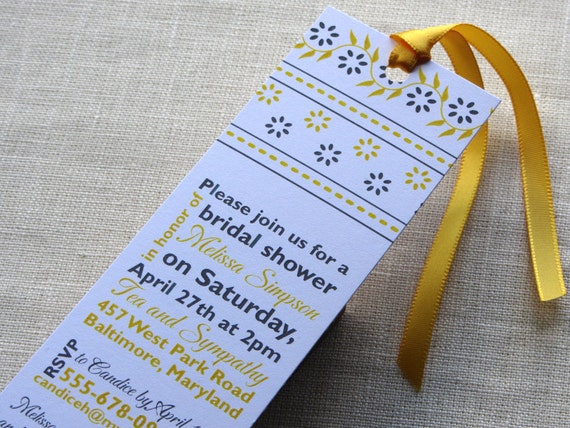 Bookmark Birthday Invitations 2