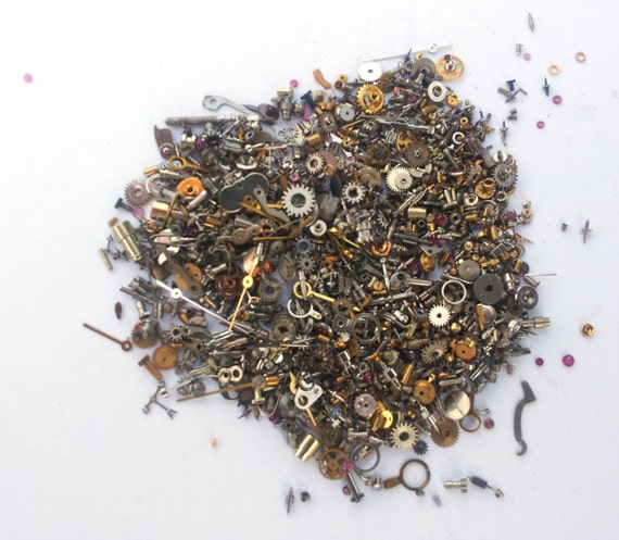 Steampunk Watch Pieces and Parts - 10g of the teeniest, tiniest watch parts - Watch glitter by AllGearedUp steampunk buy now online