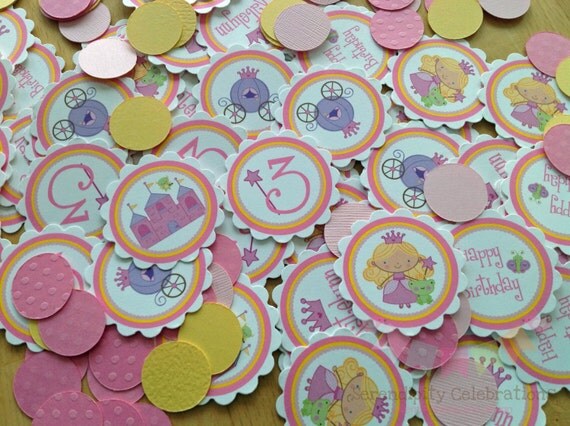 Pretty in Pink Princess Collection: Confetti -Table Minis -Princess Party -Princess Birthday -Princess Il_570xn