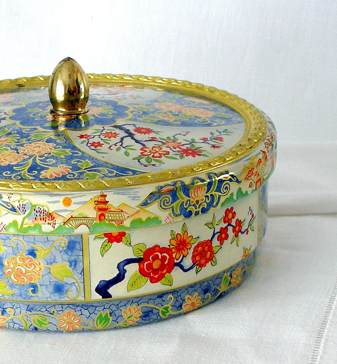 Vintage Metal Tin Box Candy Tin Made in Holland