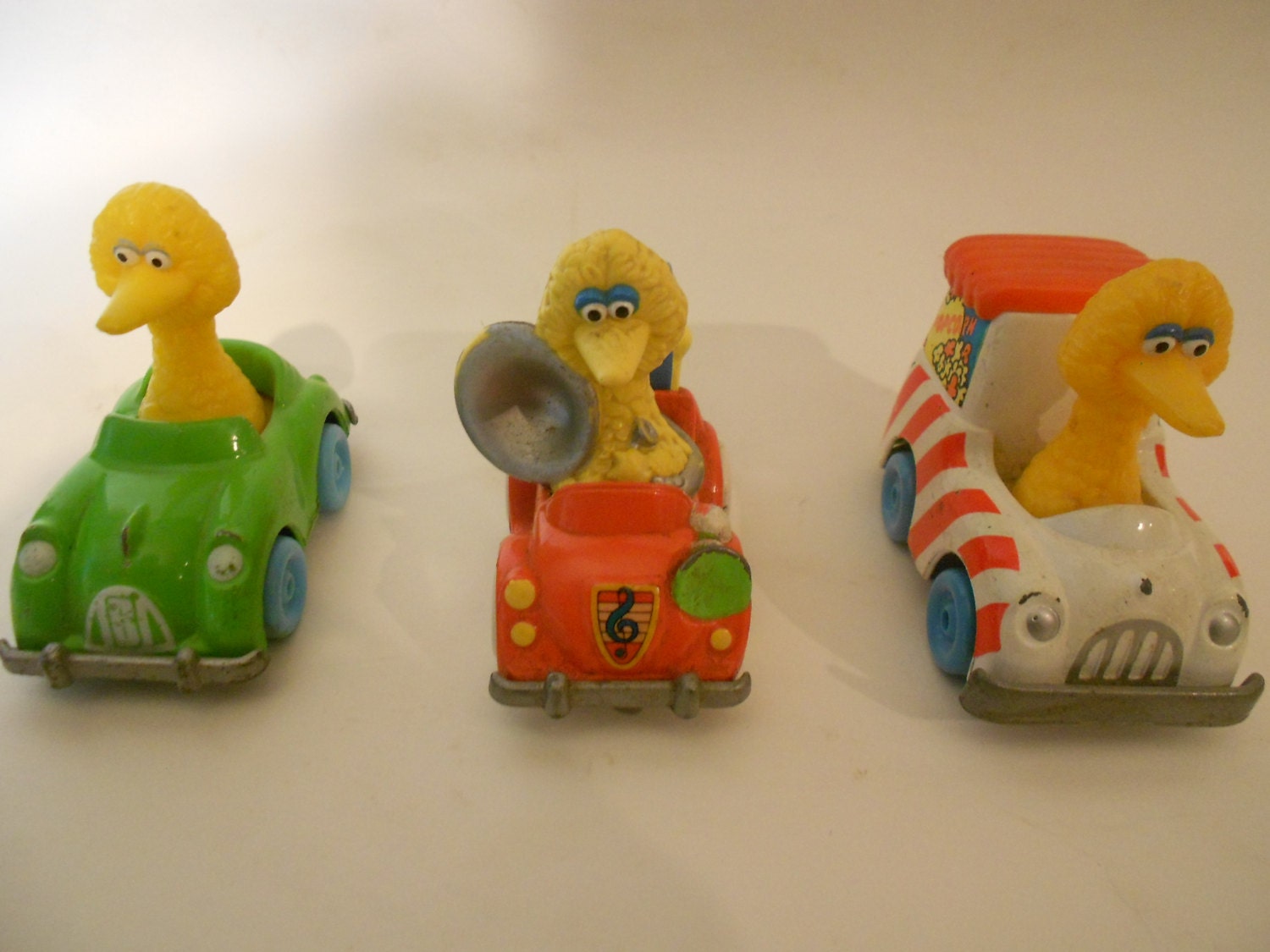 Vintage Lot of Big Bird Die Cast Toy Cars