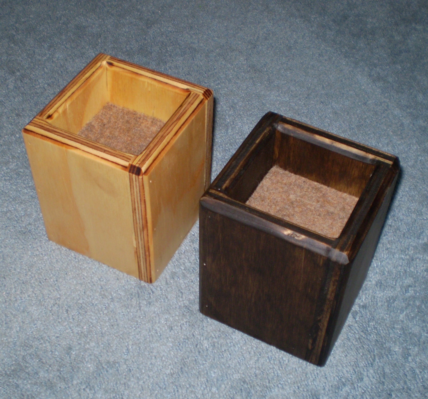 Furniture Risers 4 Inch All Wood Construction Stained