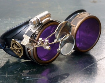 Victorian Steampunk goggles aviator victorian welding biker eye cup--gcg
