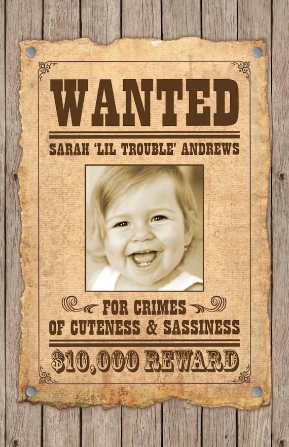 custom wanted poster wild west