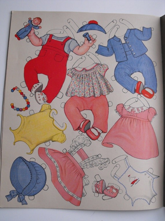 Original Unused Queen Holden 1950's Baby Paper Doll Book