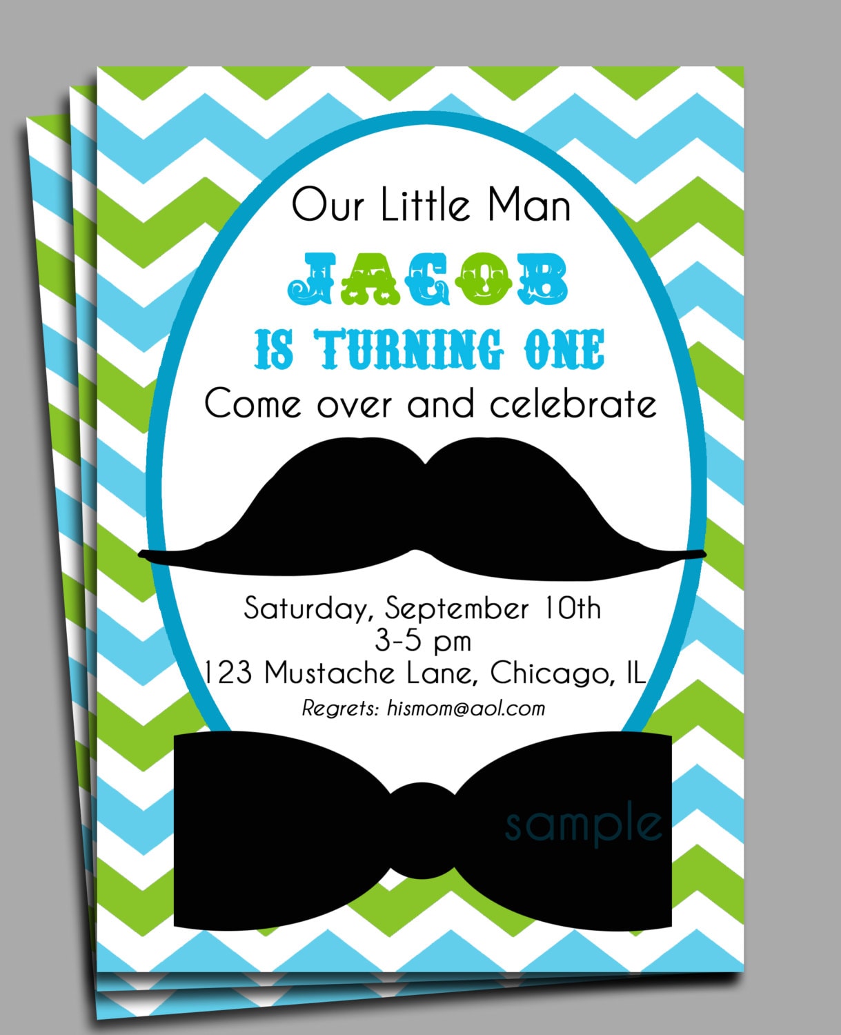 Mustache Invitation Wording 7