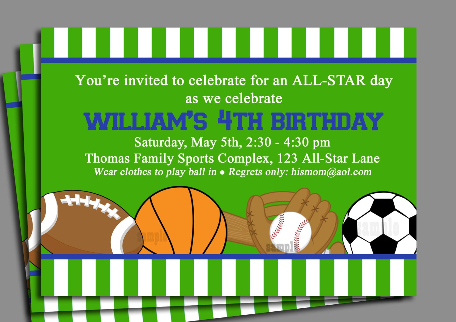 Free Sports Invitations To Print 9