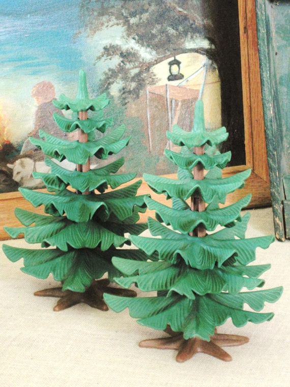 Vintage Plastic Evergreen Tree Doll Parts / Toys