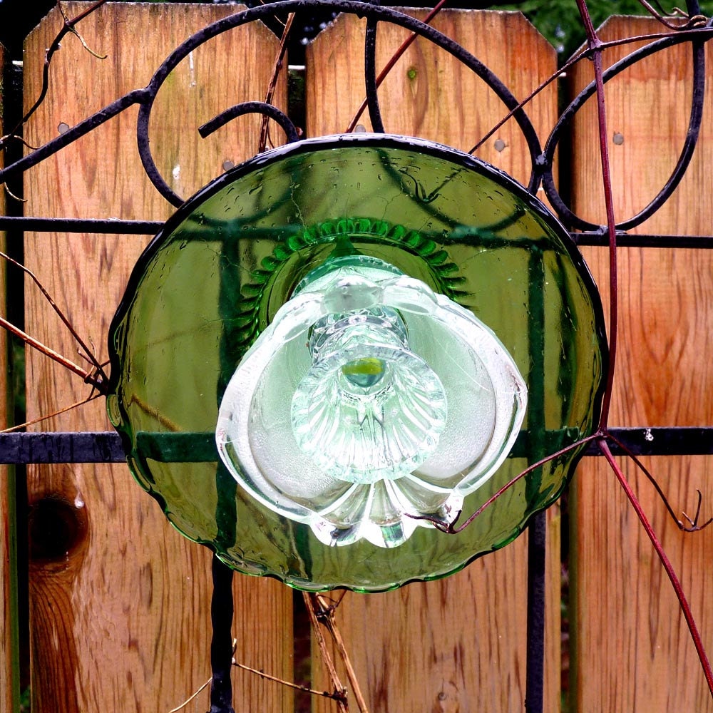 Glass garden art flower suncatcher glass sculpture garden