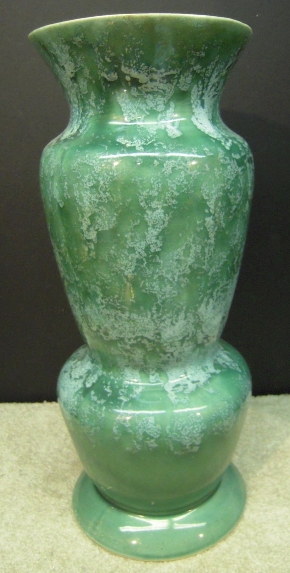 Huge Vintage Green Brush McCoy 178 USA Pottery Floor Vase