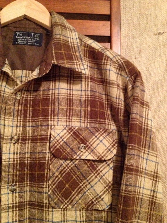 80s The Men's Shop by JCPenney Men's L Flannel Shirt