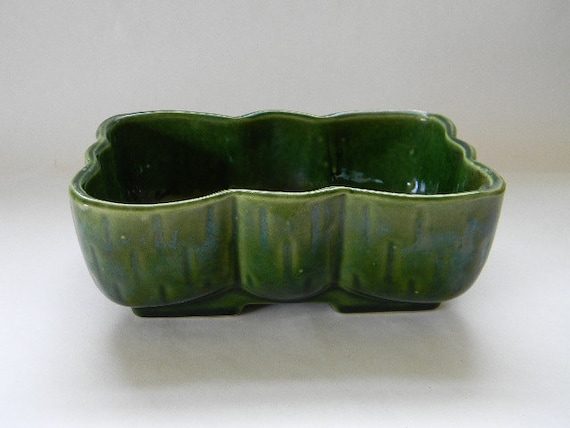Shaded Green Pottery UPCO Planter by TreasuresFromMaine on Etsy