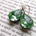 Emerald Green Jewel Earrings, Bridal Earrings, Gfts for Women, Green Earris, For Sister, For Mother, Gift for Girls, British Seller UK