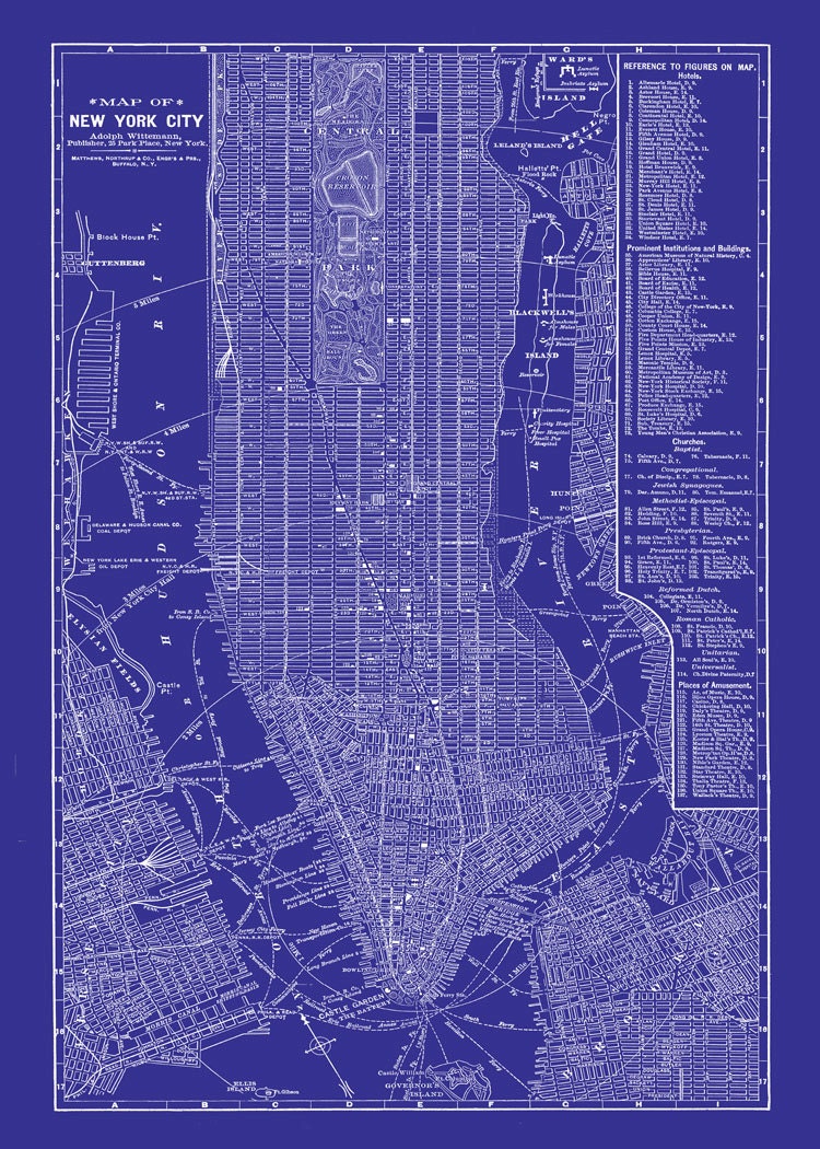 new york city map blueprint 1885 map of new york newark