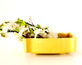 Vintage UPCO  Yellow Ceramic Planter - Spring Home Decor, Garden Planter, Vase, or Storage Bowl