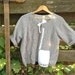 summer grey gray upcycled wool leaves vintage linen warm boho gypsy shabby chic sweater shrug